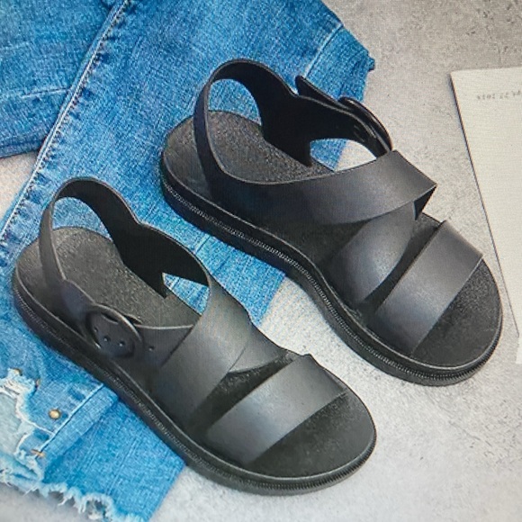 NWOT - PVC Rubber Women’s Casual Summer Sandals - Sz 37 - Picture 13 of 14